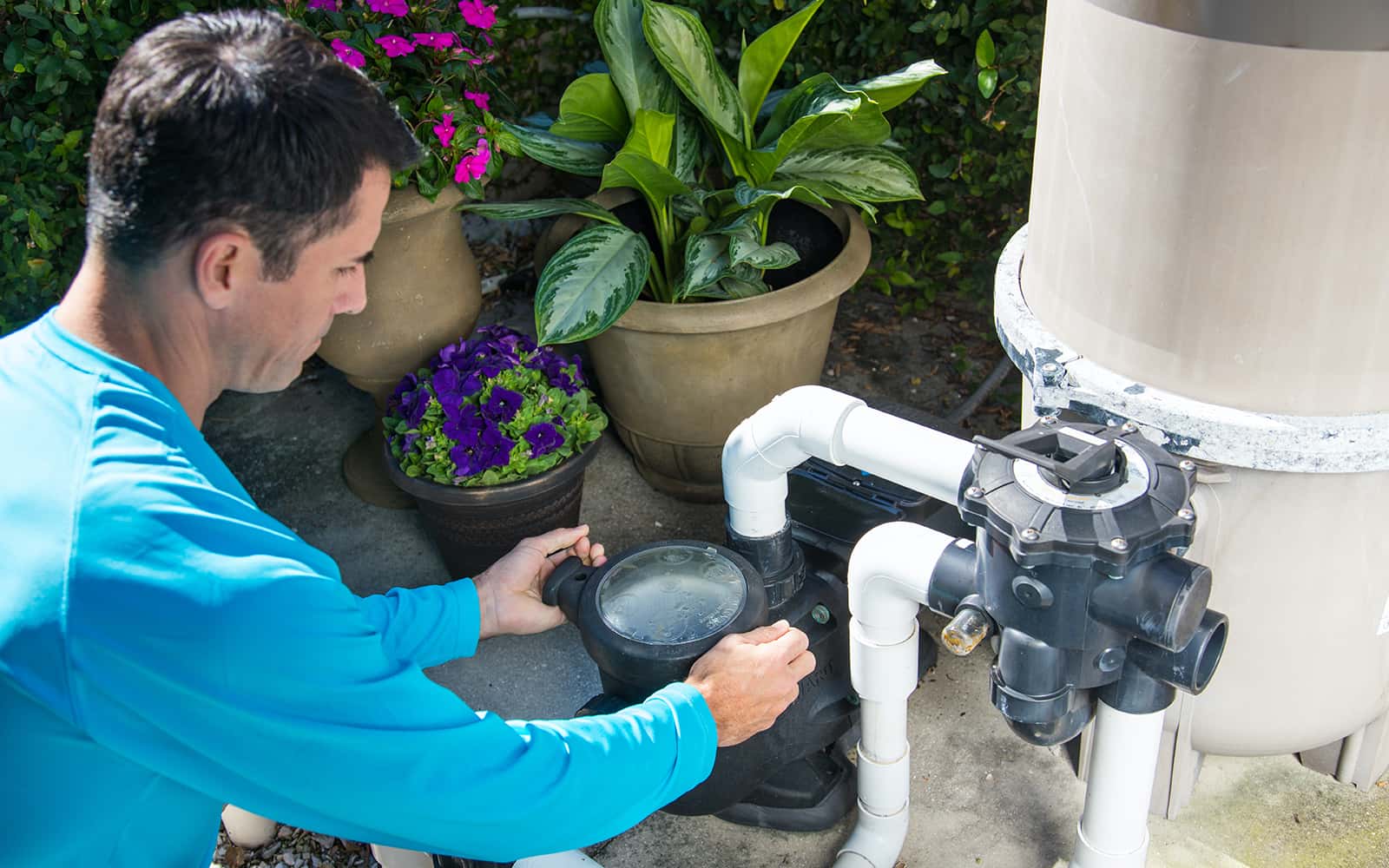 Pool filter replacement — cartridge, sand, or DE